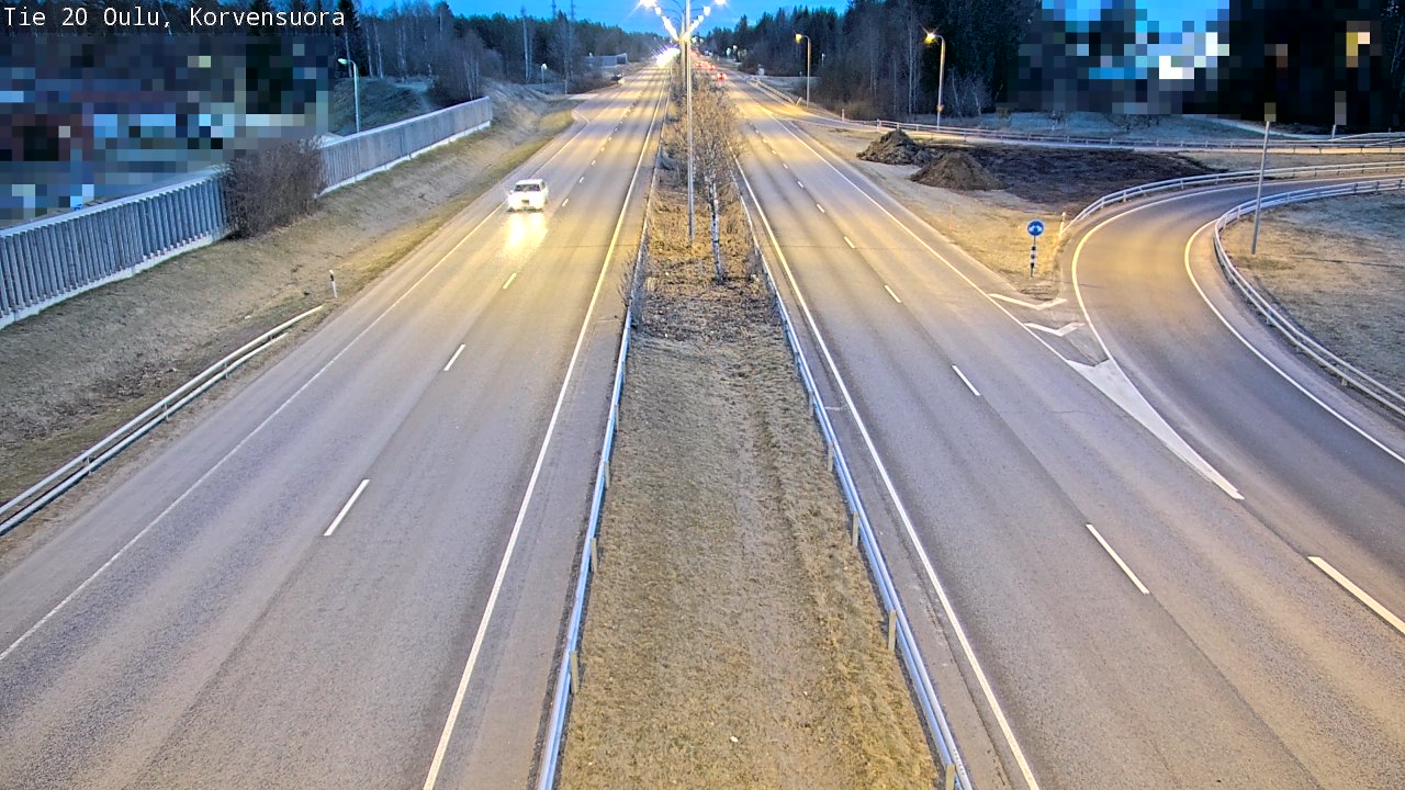 Weather Camera Image Road 20 Oulu Korvensuora, Oulu, Pohjois-Pohjanmaa
