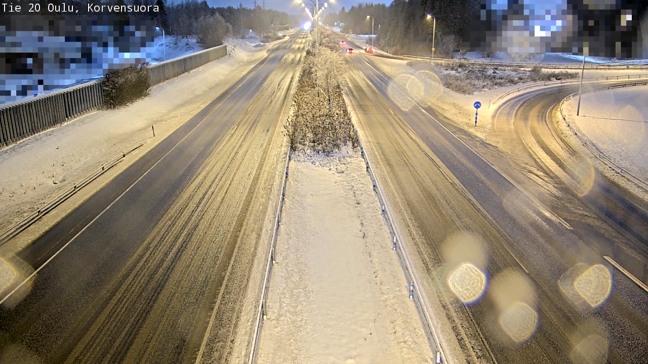 Weather Camera Image Väg 20 Uleåborg Korvensuora, Oulu, Pohjois-Pohjanmaa