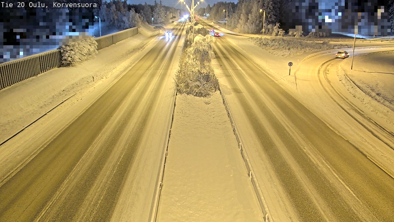 Weather Camera Image Väg 20 Uleåborg Korvensuora, Oulu, Pohjois-Pohjanmaa