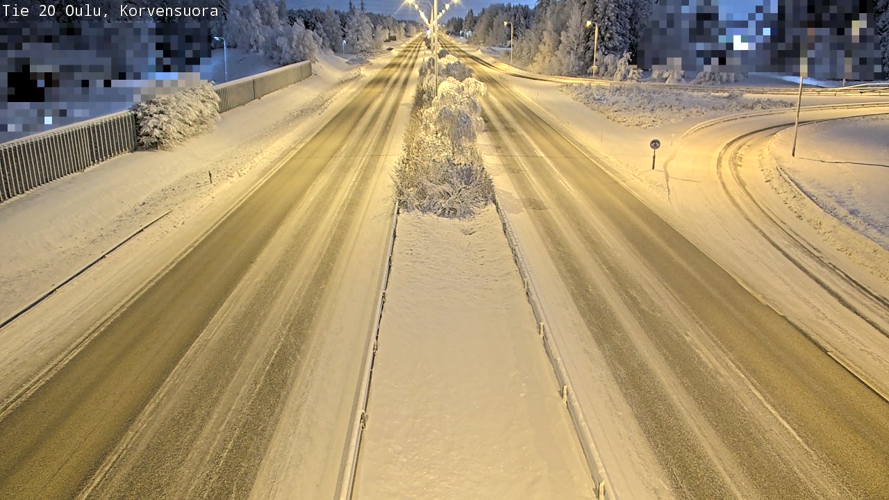 Weather Camera Image Road 20 Oulu Korvensuora, Oulu, Pohjois-Pohjanmaa