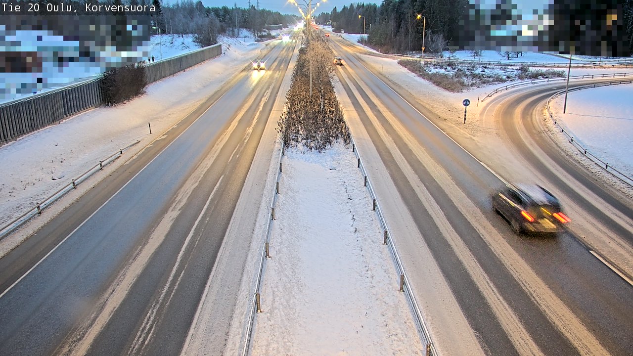 Weather Camera Image Road 20 Oulu Korvensuora, Oulu, Pohjois-Pohjanmaa
