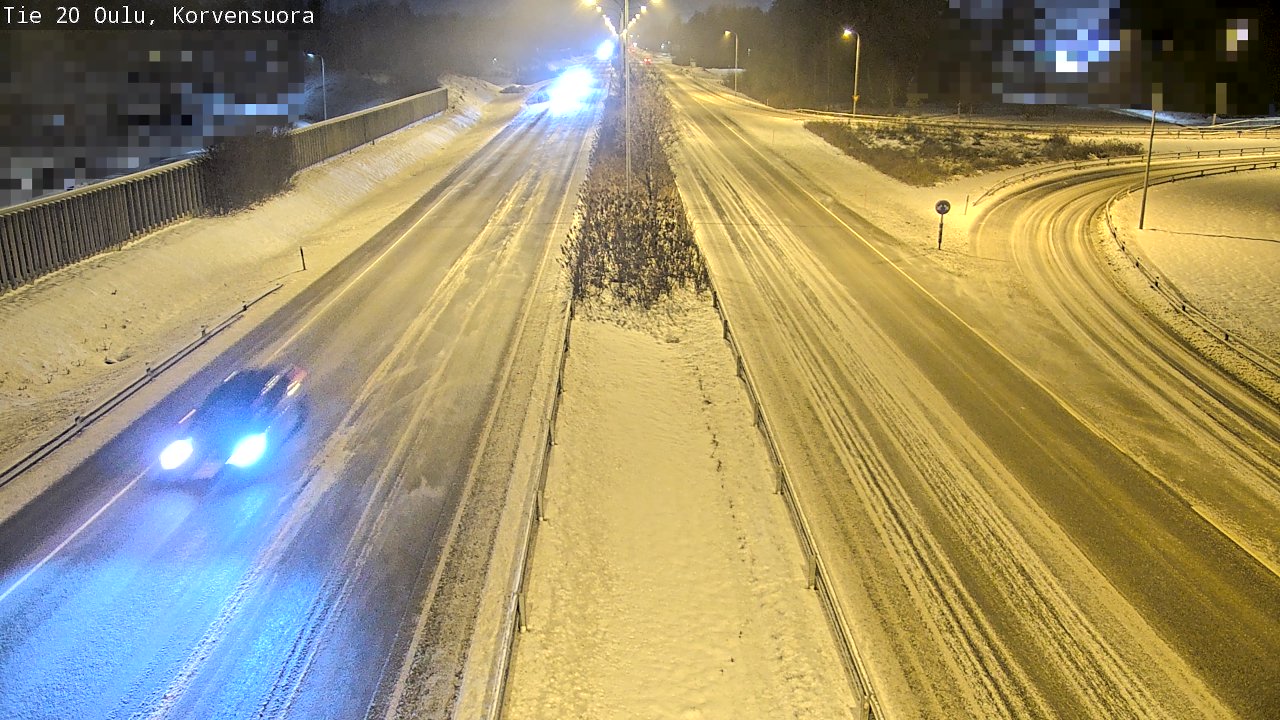 Weather Camera Image Väg 20 Uleåborg Korvensuora, Oulu, Pohjois-Pohjanmaa