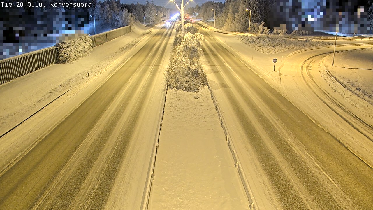 Weather Camera Image Väg 20 Uleåborg Korvensuora, Oulu, Pohjois-Pohjanmaa