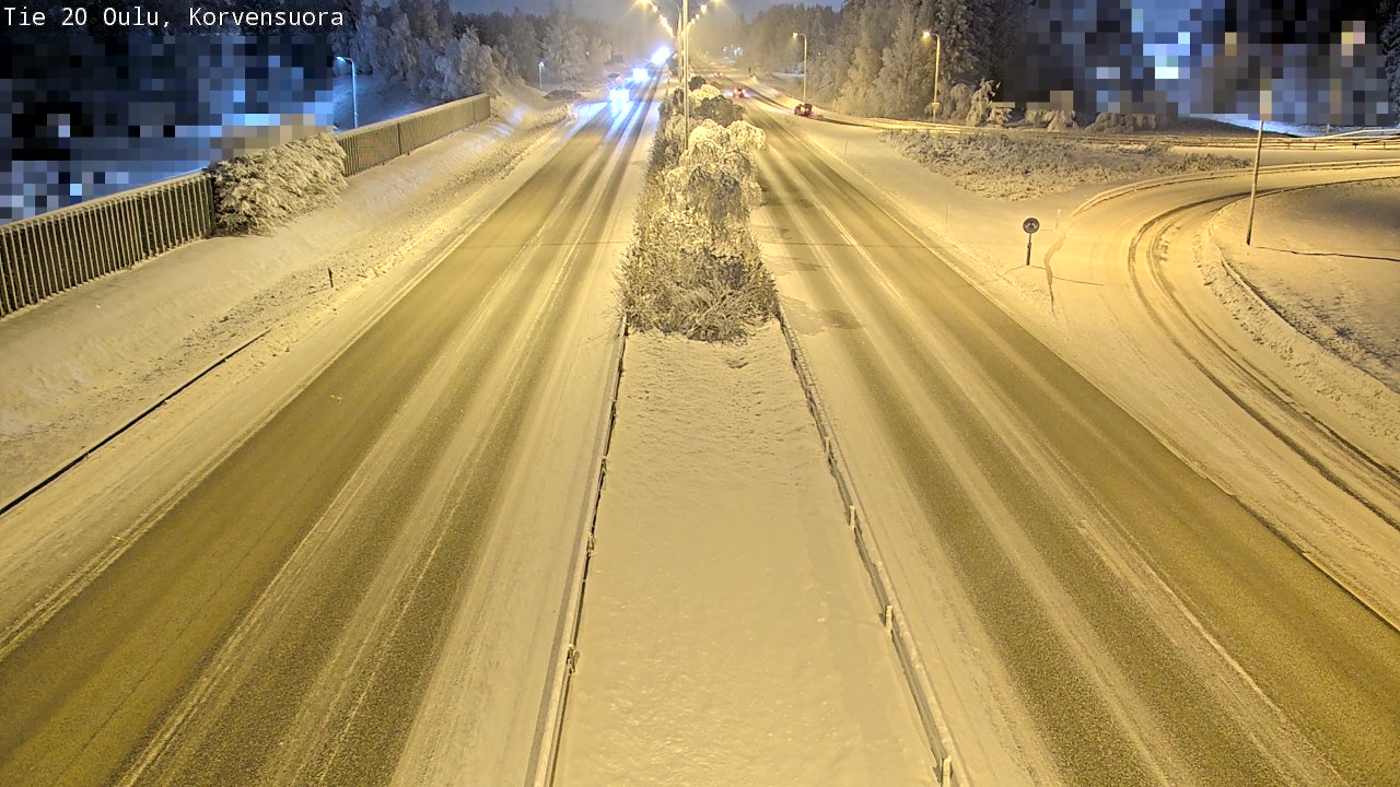 Weather Camera Image Väg 20 Uleåborg Korvensuora, Oulu, Pohjois-Pohjanmaa