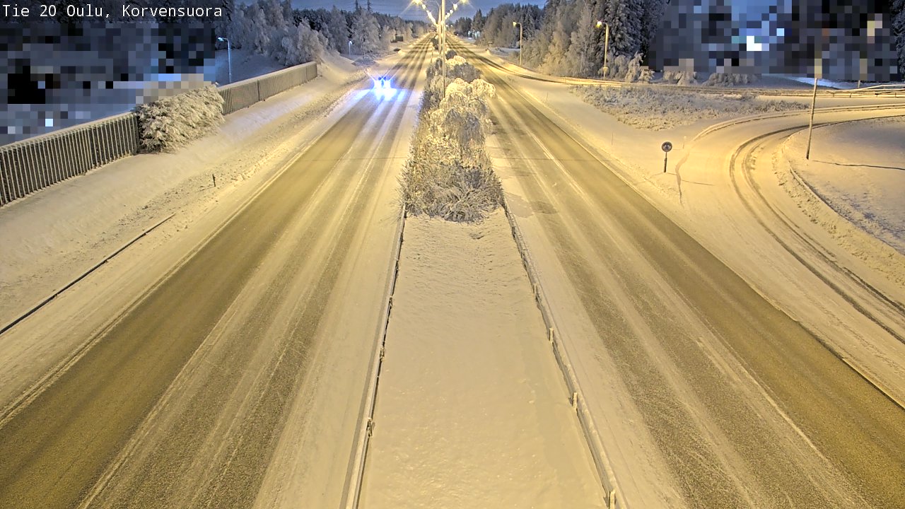Weather Camera Image Road 20 Oulu Korvensuora, Oulu, Pohjois-Pohjanmaa