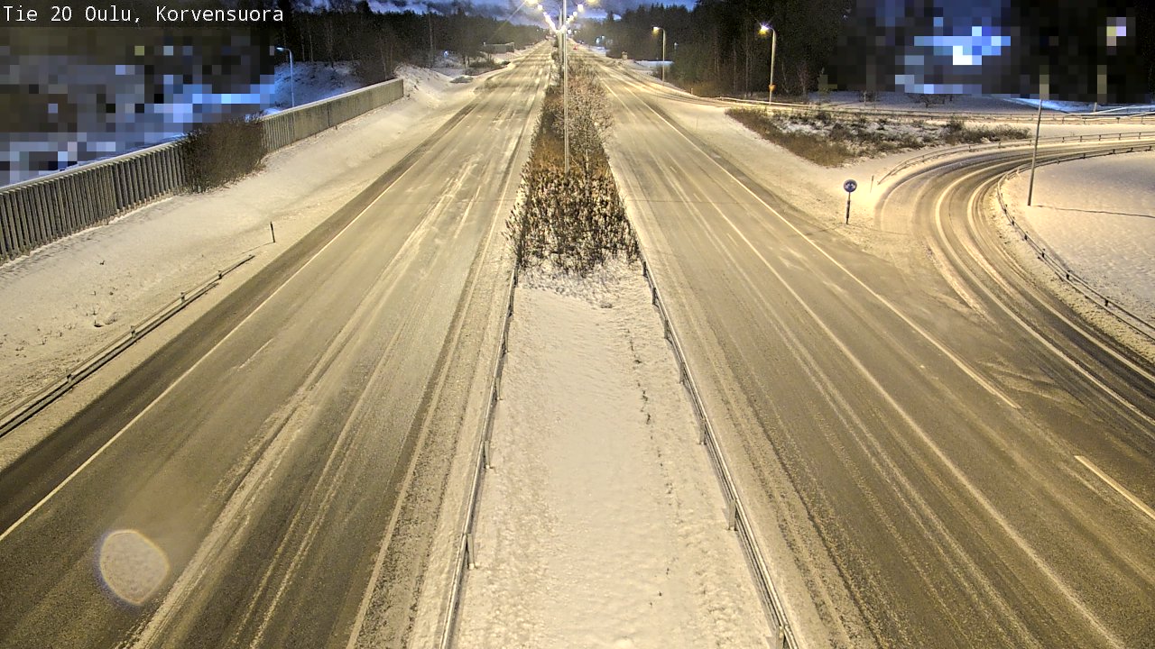 Weather Camera Image Väg 20 Uleåborg Korvensuora, Oulu, Pohjois-Pohjanmaa
