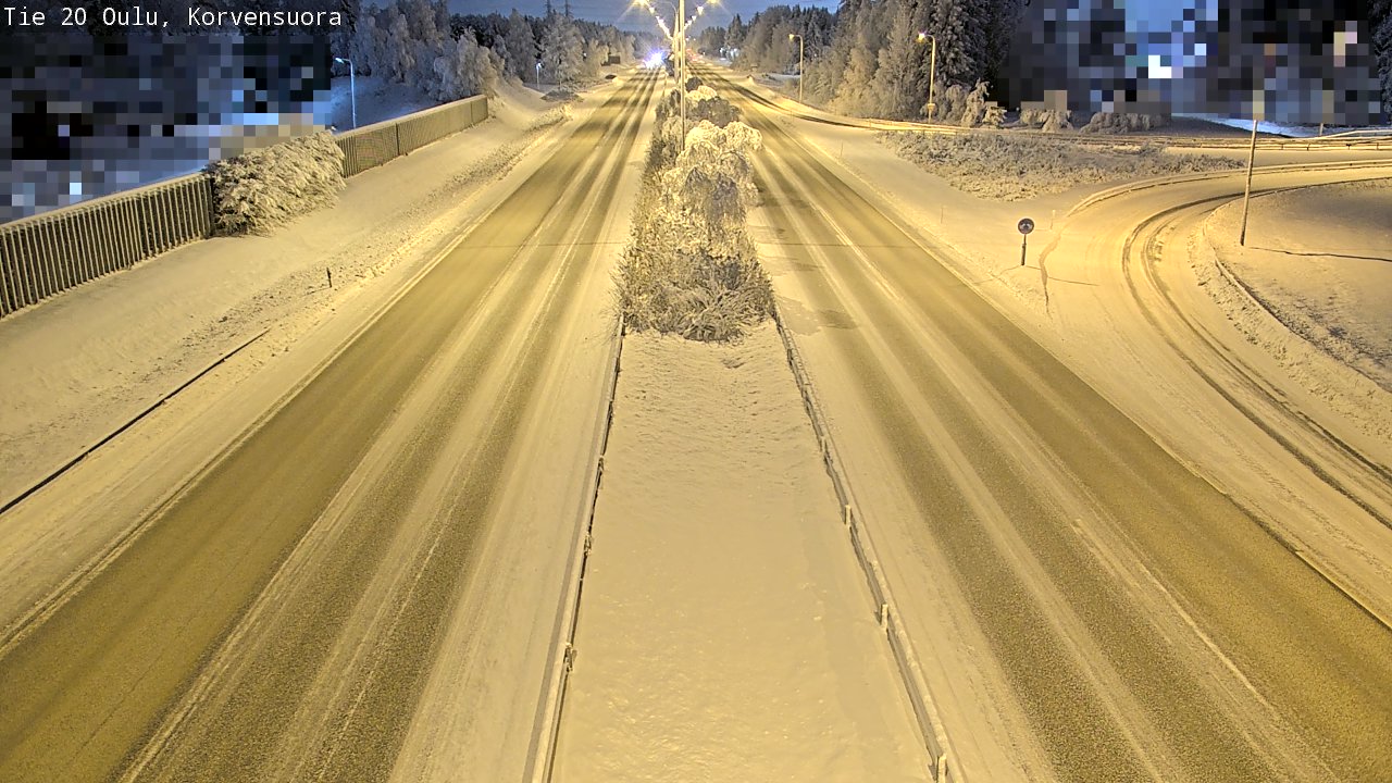 Weather Camera Image Väg 20 Uleåborg Korvensuora, Oulu, Pohjois-Pohjanmaa