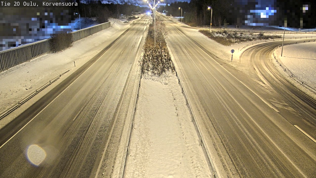 Weather Camera Image Väg 20 Uleåborg Korvensuora, Oulu, Pohjois-Pohjanmaa