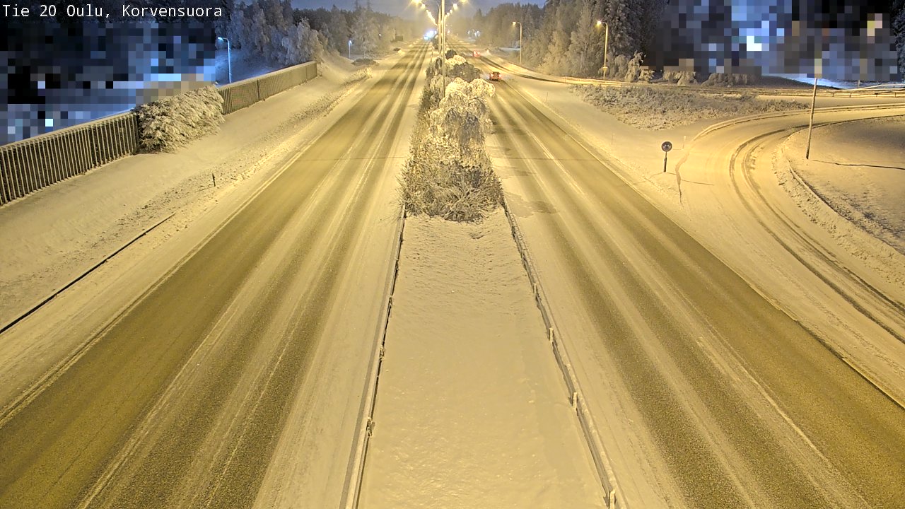 Weather Camera Image Väg 20 Uleåborg Korvensuora, Oulu, Pohjois-Pohjanmaa