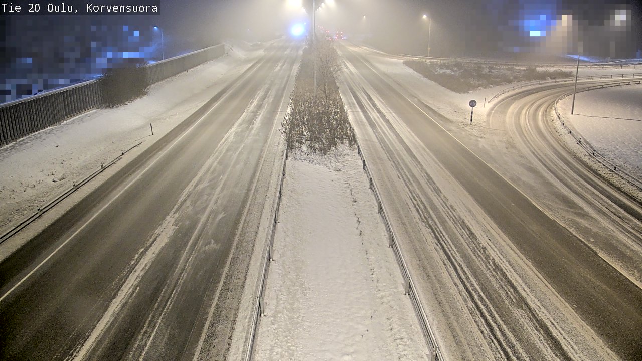 Weather Camera Image Väg 20 Uleåborg Korvensuora, Oulu, Pohjois-Pohjanmaa