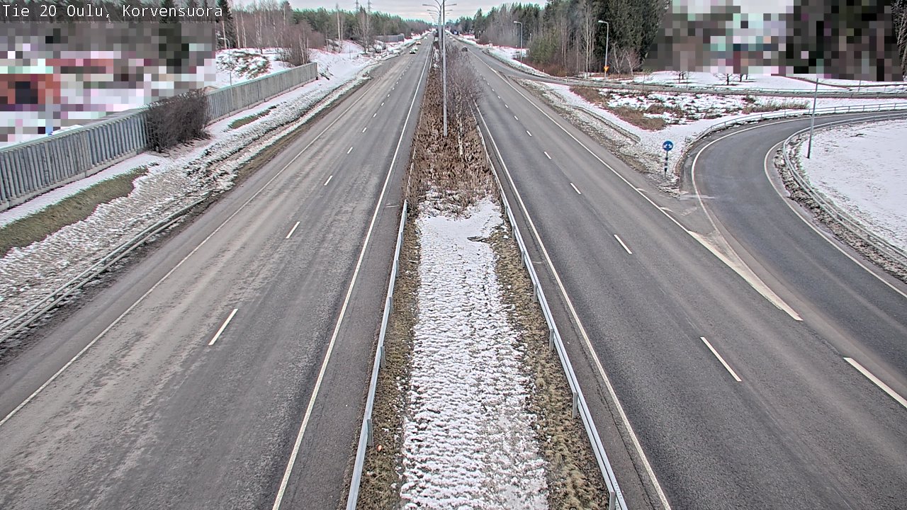 Weather Camera Image Road 20 Oulu Korvensuora, Oulu, Pohjois-Pohjanmaa