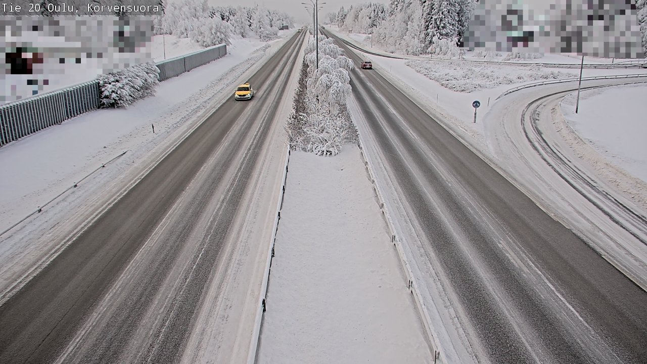 Weather Camera Image Väg 20 Uleåborg Korvensuora, Oulu, Pohjois-Pohjanmaa