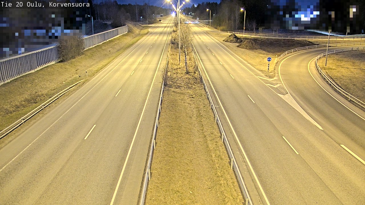 Weather Camera Image Road 20 Oulu Korvensuora, Oulu, Pohjois-Pohjanmaa