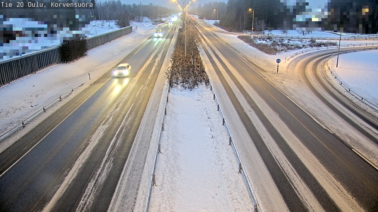 Weather Camera Image Väg 20 Uleåborg Korvensuora, Oulu, Pohjois-Pohjanmaa