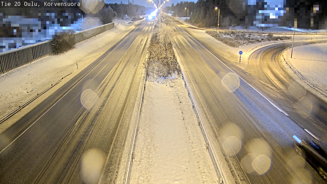 Weather Camera Image Väg 20 Uleåborg Korvensuora, Oulu, Pohjois-Pohjanmaa