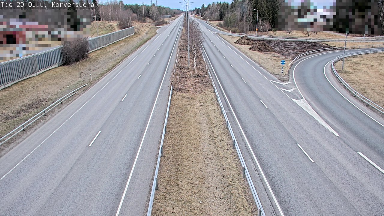 Weather Camera Image Väg 20 Uleåborg Korvensuora, Oulu, Pohjois-Pohjanmaa