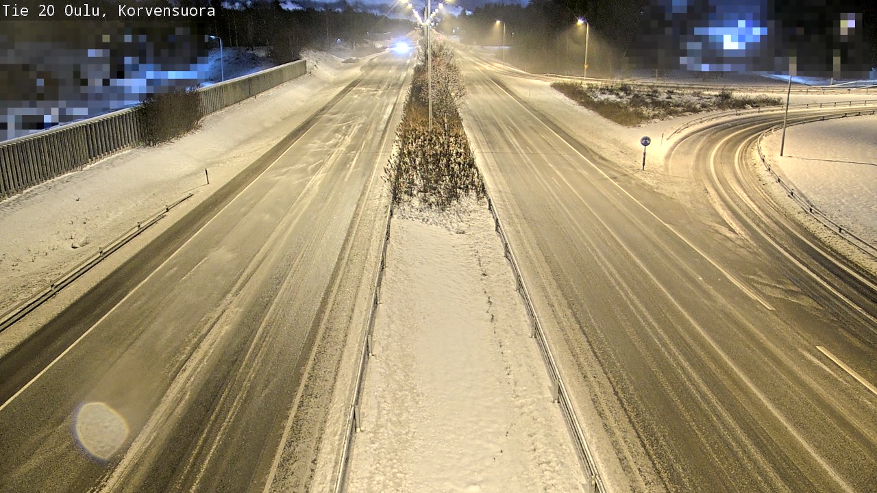 Weather Camera Image Väg 20 Uleåborg Korvensuora, Oulu, Pohjois-Pohjanmaa