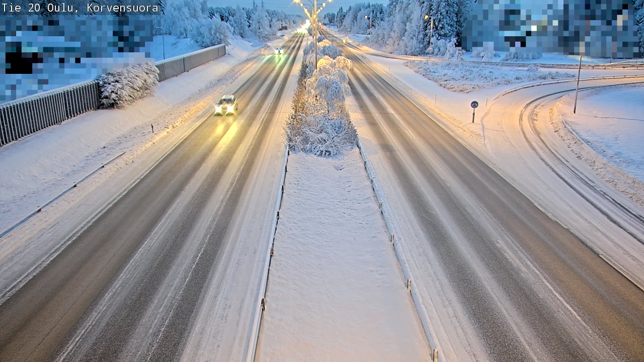 Weather Camera Image Väg 20 Uleåborg Korvensuora, Oulu, Pohjois-Pohjanmaa