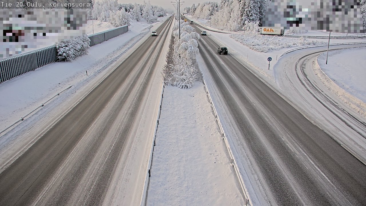 Weather Camera Image Väg 20 Uleåborg Korvensuora, Oulu, Pohjois-Pohjanmaa