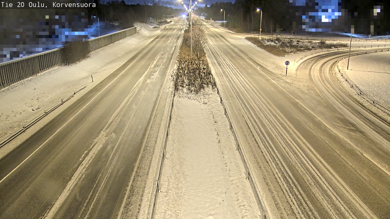 Weather Camera Image Väg 20 Uleåborg Korvensuora, Oulu, Pohjois-Pohjanmaa