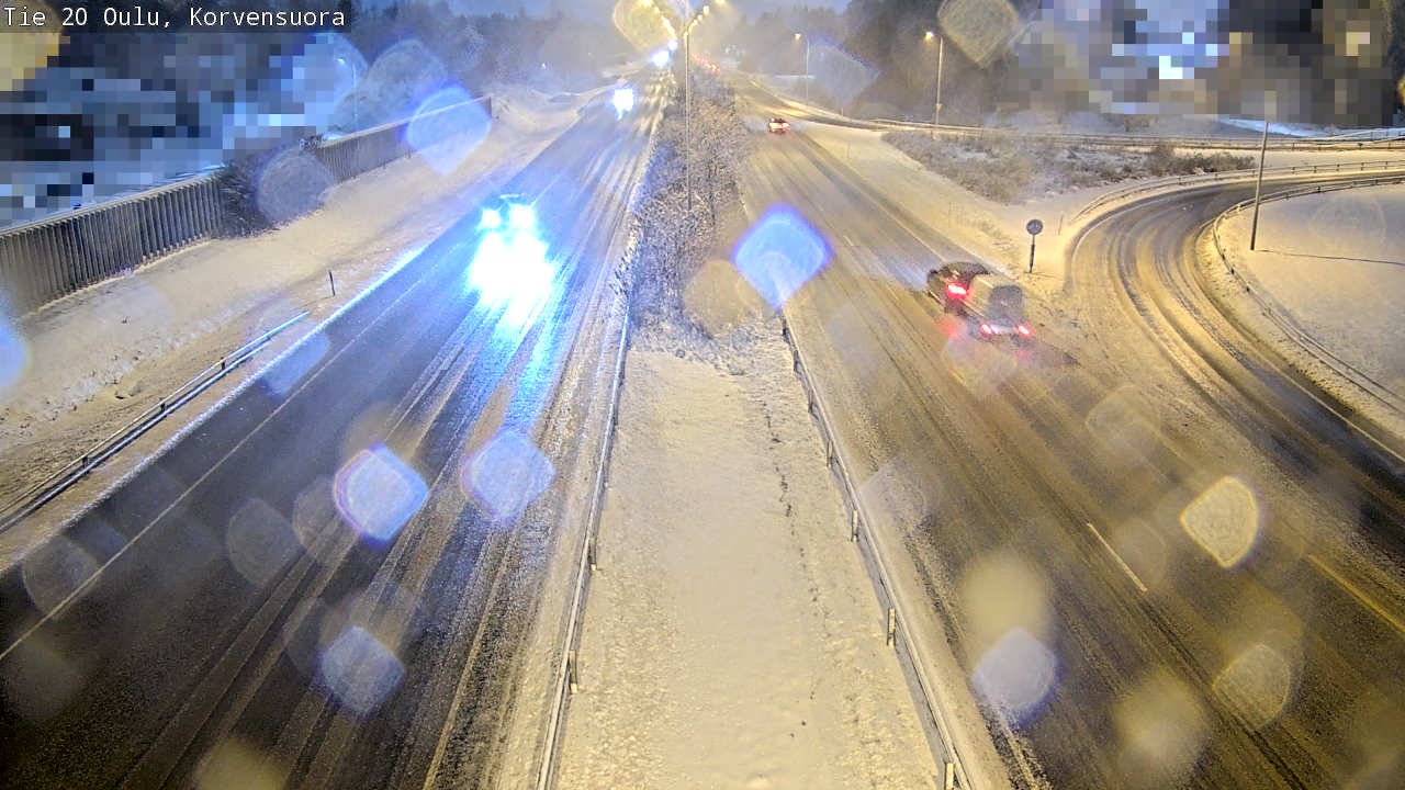 Weather Camera Image Väg 20 Uleåborg Korvensuora, Oulu, Pohjois-Pohjanmaa
