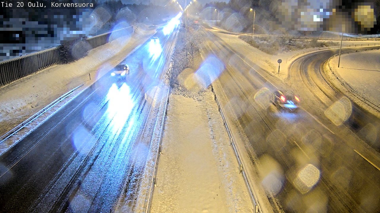 Weather Camera Image Väg 20 Uleåborg Korvensuora, Oulu, Pohjois-Pohjanmaa