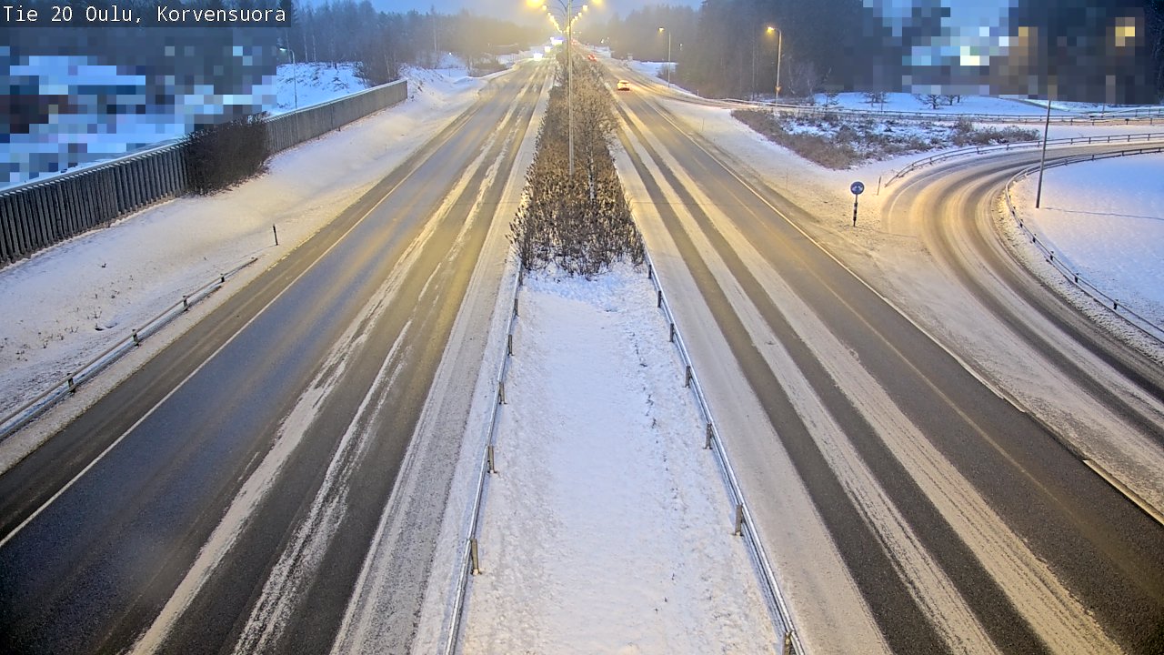 Weather Camera Image Väg 20 Uleåborg Korvensuora, Oulu, Pohjois-Pohjanmaa
