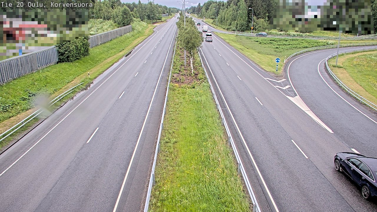 Weather Camera Image Väg 20 Uleåborg Korvensuora, Oulu, Pohjois-Pohjanmaa