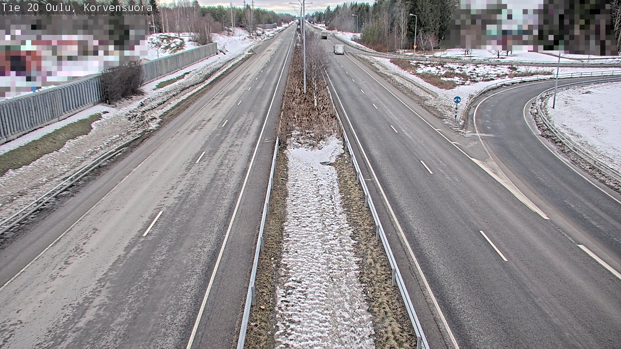 Weather Camera Image Road 20 Oulu Korvensuora, Oulu, Pohjois-Pohjanmaa