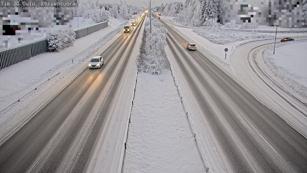 Weather Camera Image Väg 20 Uleåborg Korvensuora, Oulu, Pohjois-Pohjanmaa