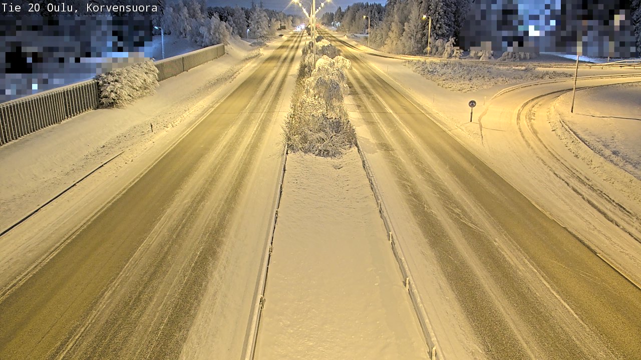 Weather Camera Image Väg 20 Uleåborg Korvensuora, Oulu, Pohjois-Pohjanmaa