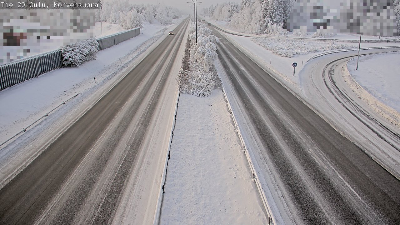 Weather Camera Image Väg 20 Uleåborg Korvensuora, Oulu, Pohjois-Pohjanmaa