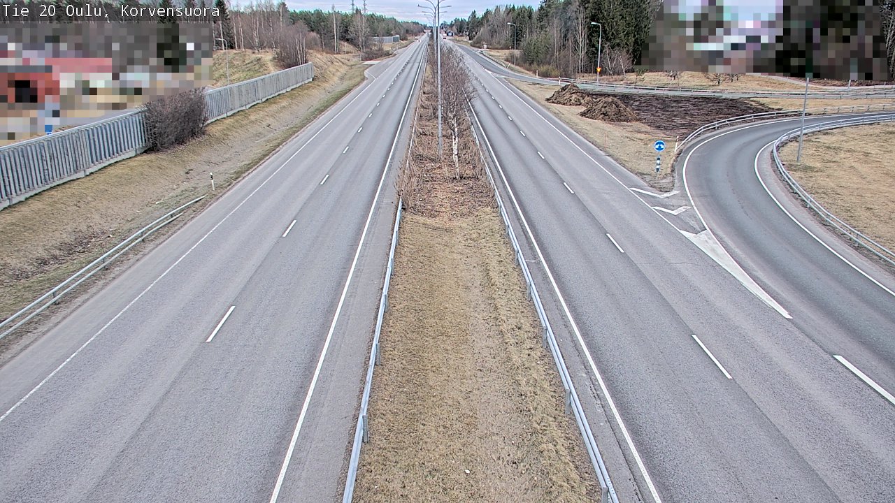 Weather Camera Image Väg 20 Uleåborg Korvensuora, Oulu, Pohjois-Pohjanmaa