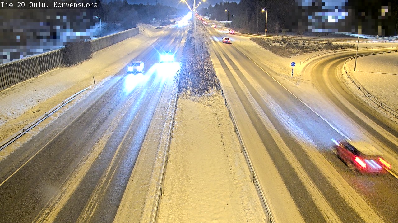 Weather Camera Image Road 20 Oulu Korvensuora, Oulu, Pohjois-Pohjanmaa
