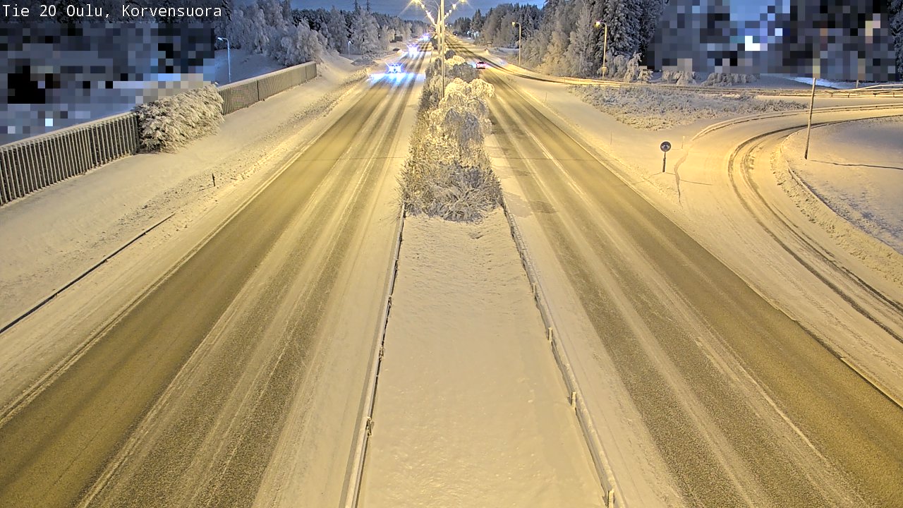 Weather Camera Image Road 20 Oulu Korvensuora, Oulu, Pohjois-Pohjanmaa