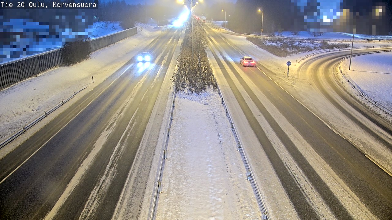 Weather Camera Image Väg 20 Uleåborg Korvensuora, Oulu, Pohjois-Pohjanmaa