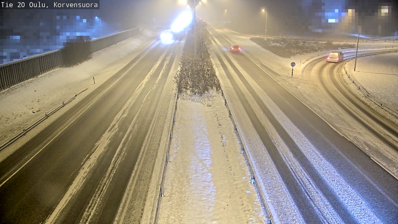 Weather Camera Image Väg 20 Uleåborg Korvensuora, Oulu, Pohjois-Pohjanmaa