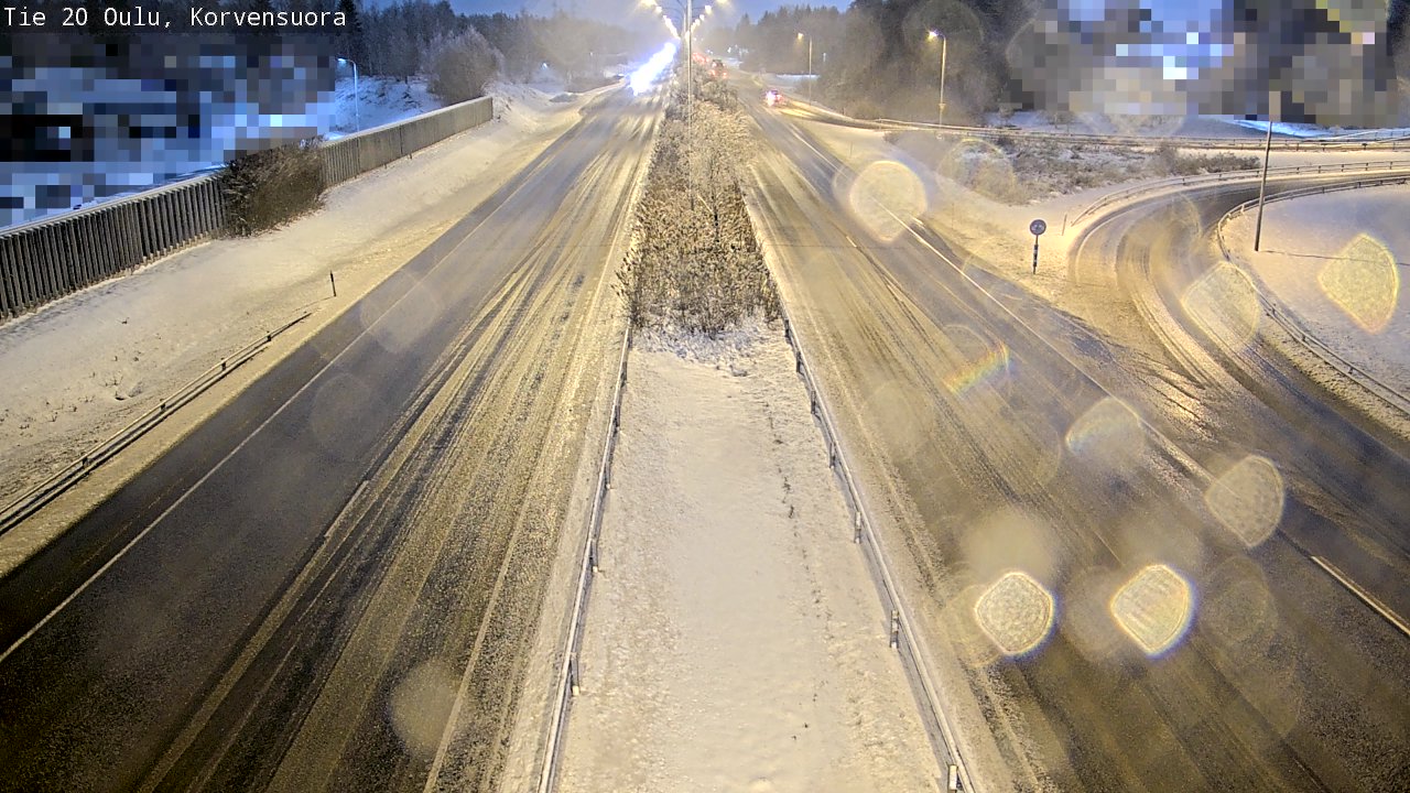 Weather Camera Image Väg 20 Uleåborg Korvensuora, Oulu, Pohjois-Pohjanmaa