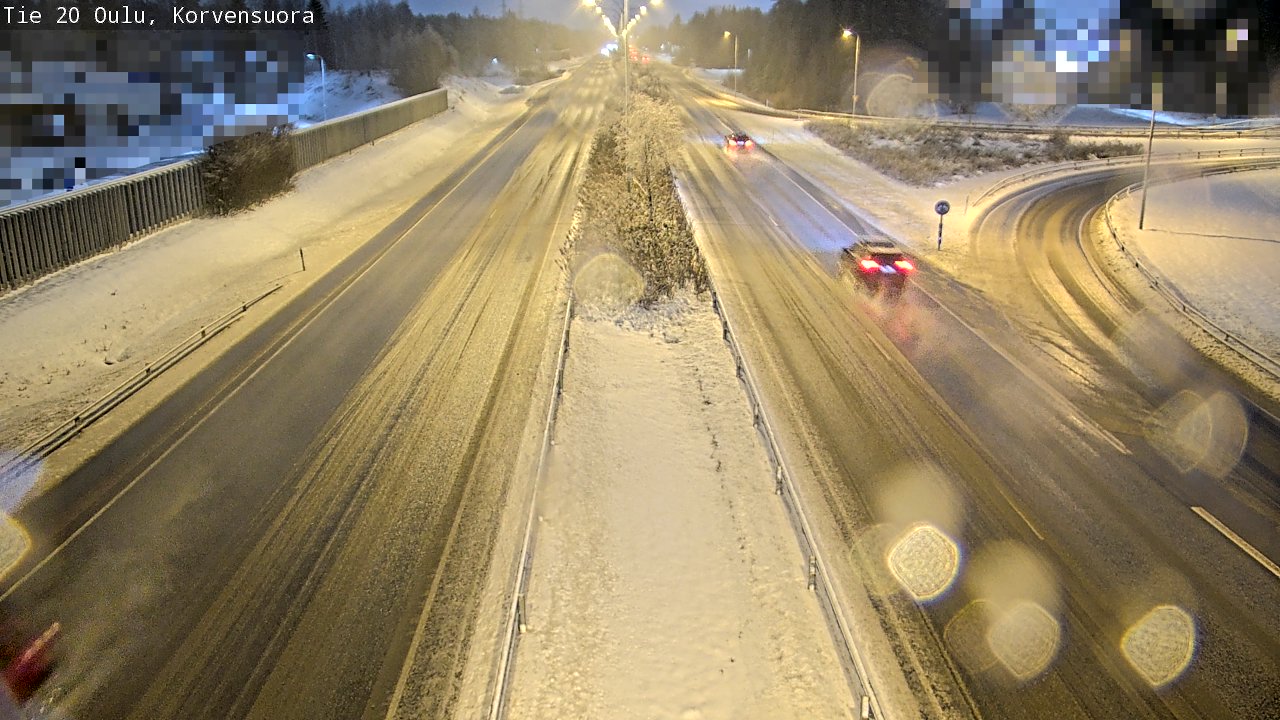 Weather Camera Image Väg 20 Uleåborg Korvensuora, Oulu, Pohjois-Pohjanmaa