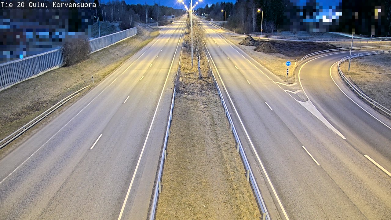 Weather Camera Image Road 20 Oulu Korvensuora, Oulu, Pohjois-Pohjanmaa