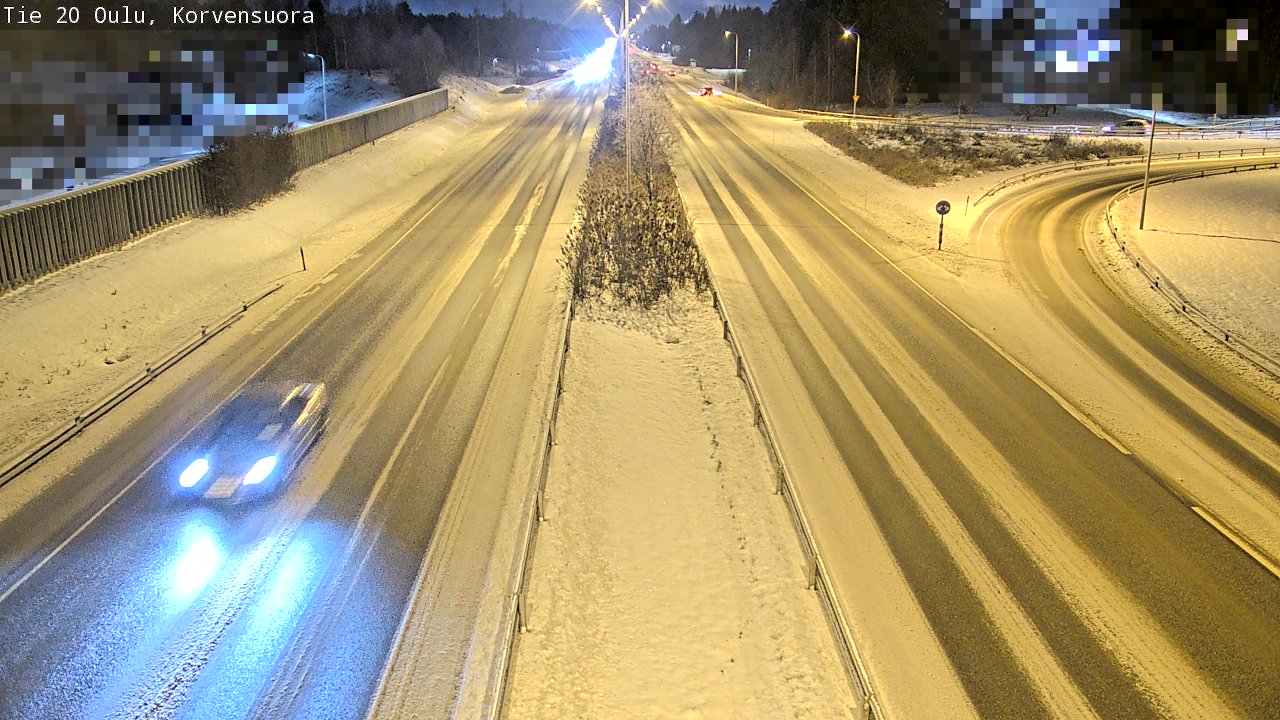 Weather Camera Image Road 20 Oulu Korvensuora, Oulu, Pohjois-Pohjanmaa