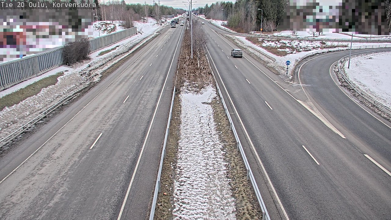 Weather Camera Image Road 20 Oulu Korvensuora, Oulu, Pohjois-Pohjanmaa