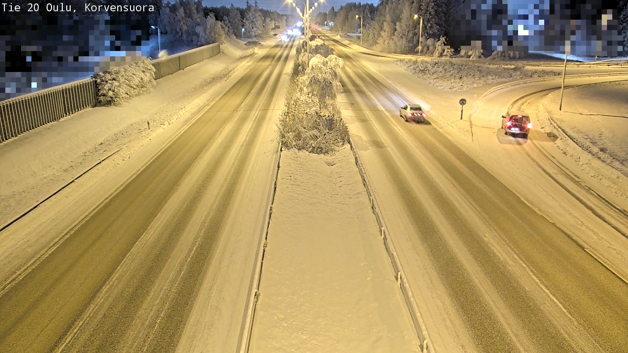 Weather Camera Image Väg 20 Uleåborg Korvensuora, Oulu, Pohjois-Pohjanmaa