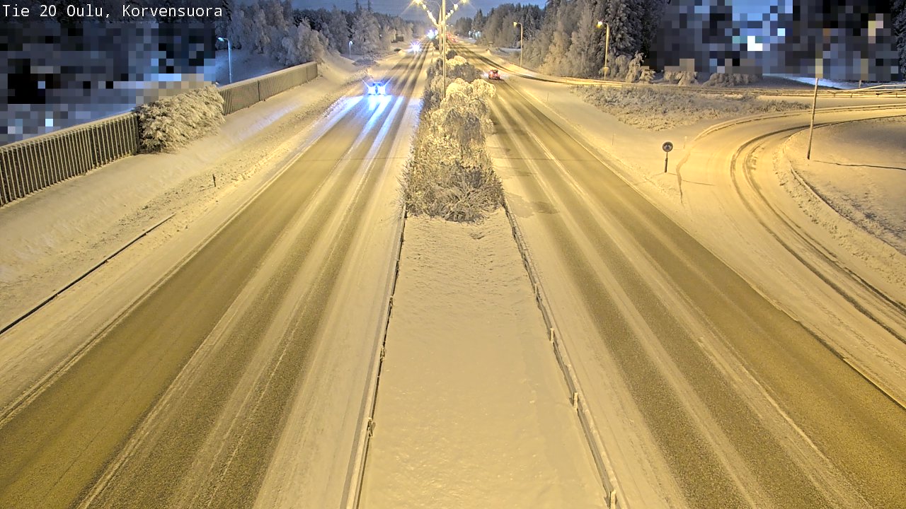 Weather Camera Image Väg 20 Uleåborg Korvensuora, Oulu, Pohjois-Pohjanmaa