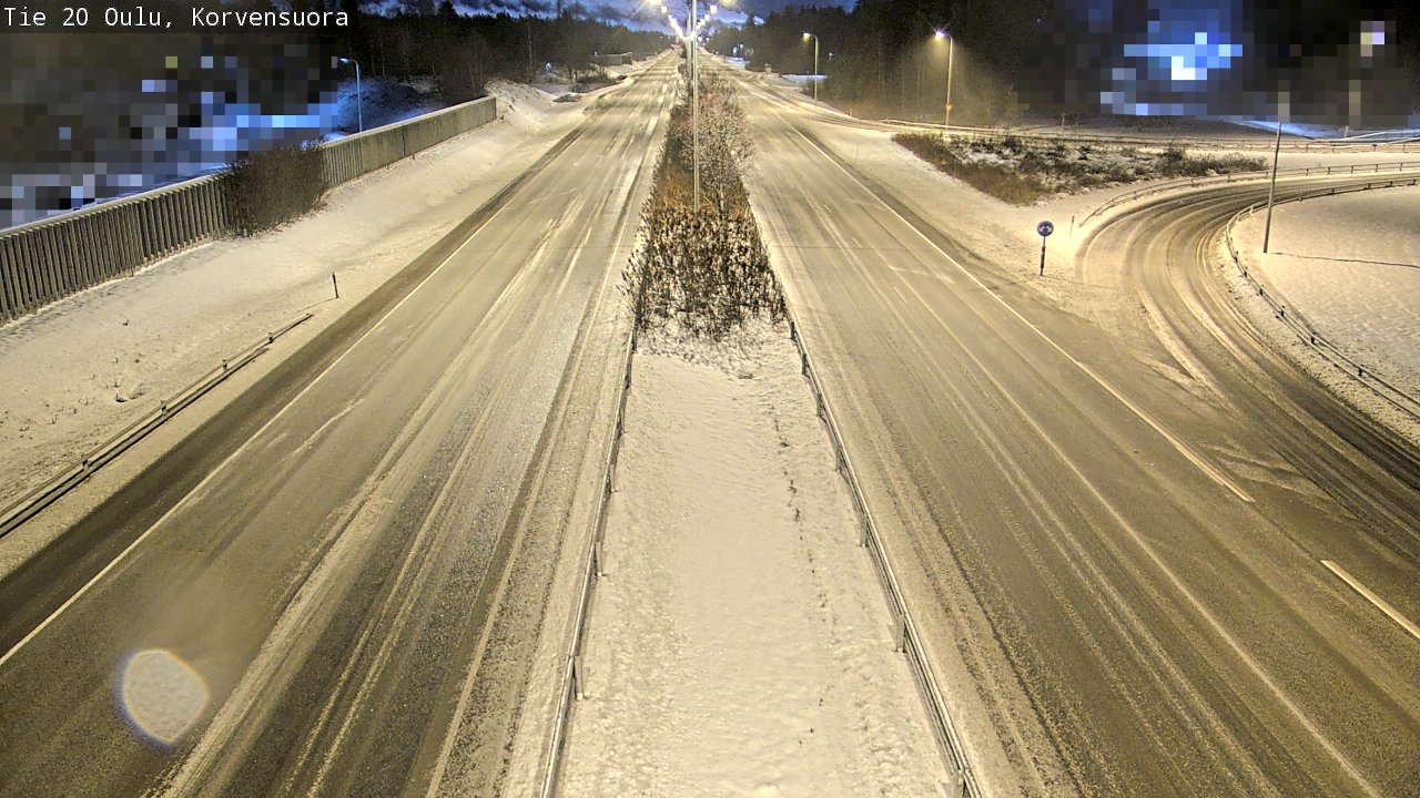Weather Camera Image Väg 20 Uleåborg Korvensuora, Oulu, Pohjois-Pohjanmaa