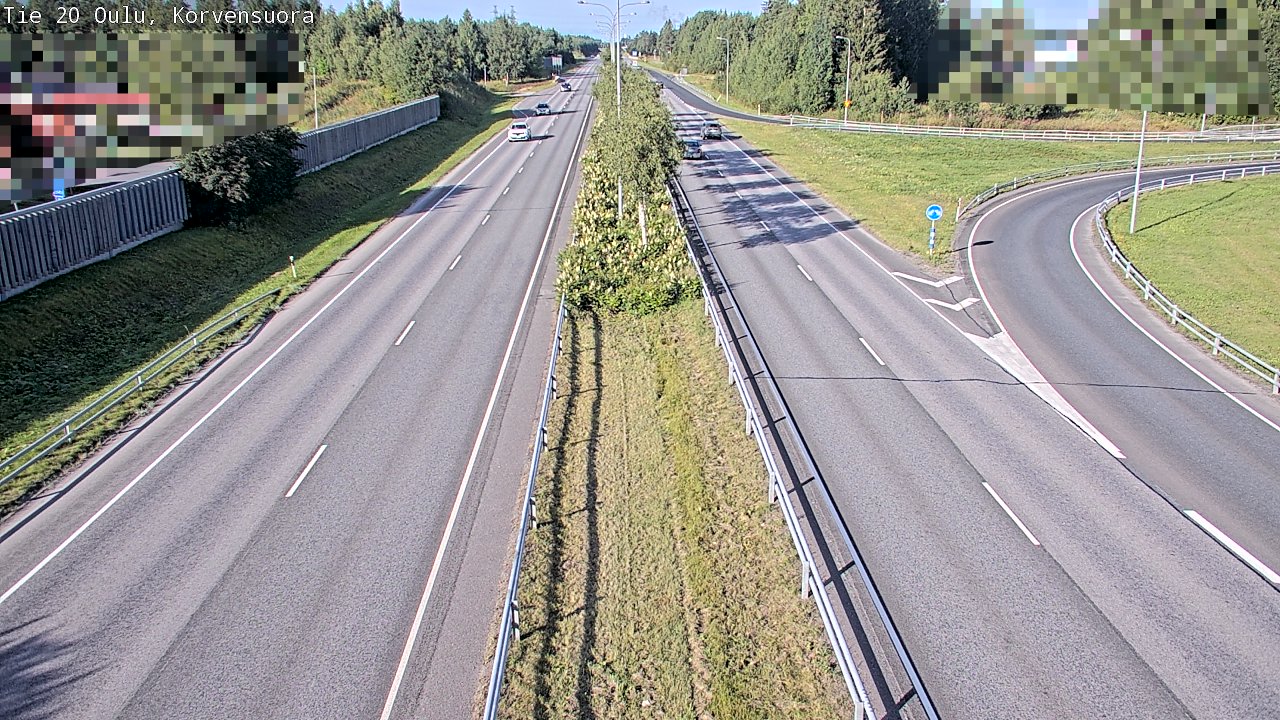 Weather Camera Image Väg 20 Uleåborg Korvensuora, Oulu, Pohjois-Pohjanmaa