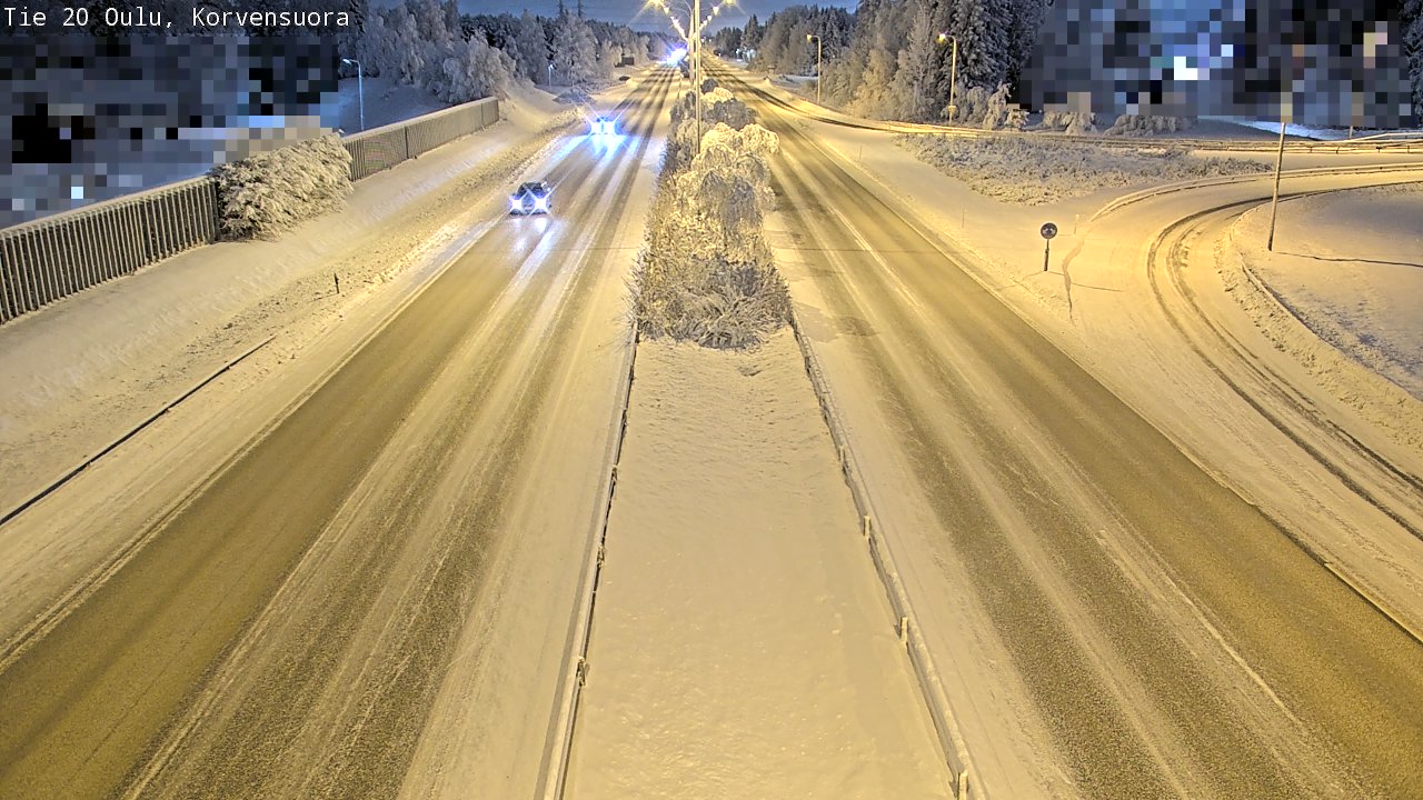 Weather Camera Image Väg 20 Uleåborg Korvensuora, Oulu, Pohjois-Pohjanmaa