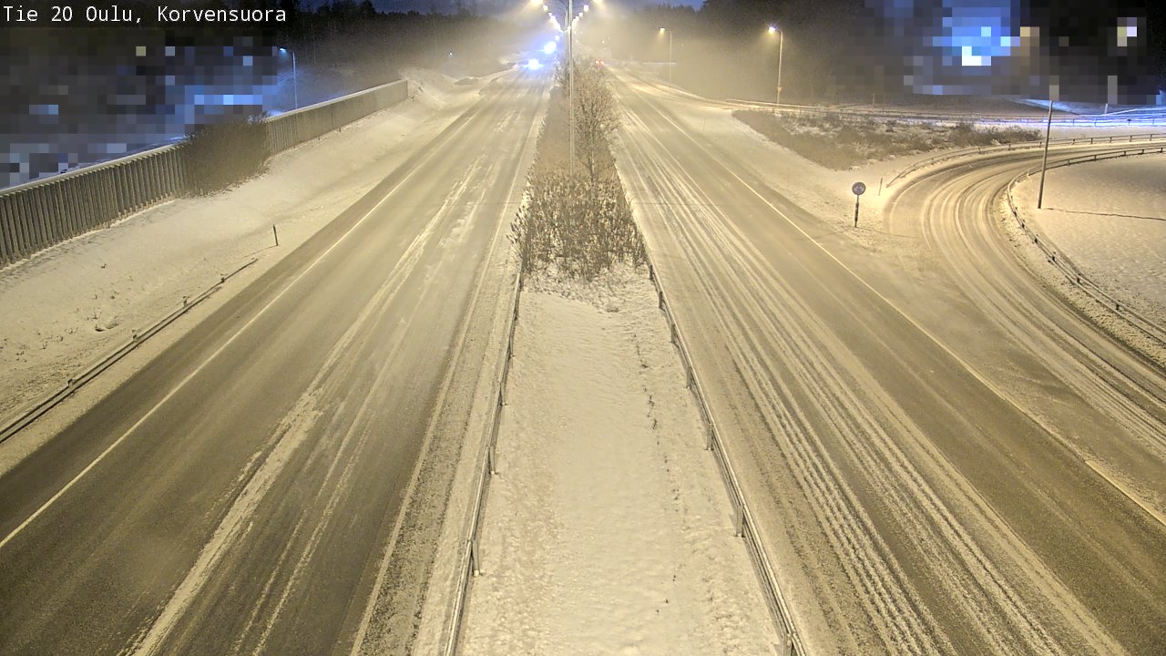 Weather Camera Image Väg 20 Uleåborg Korvensuora, Oulu, Pohjois-Pohjanmaa