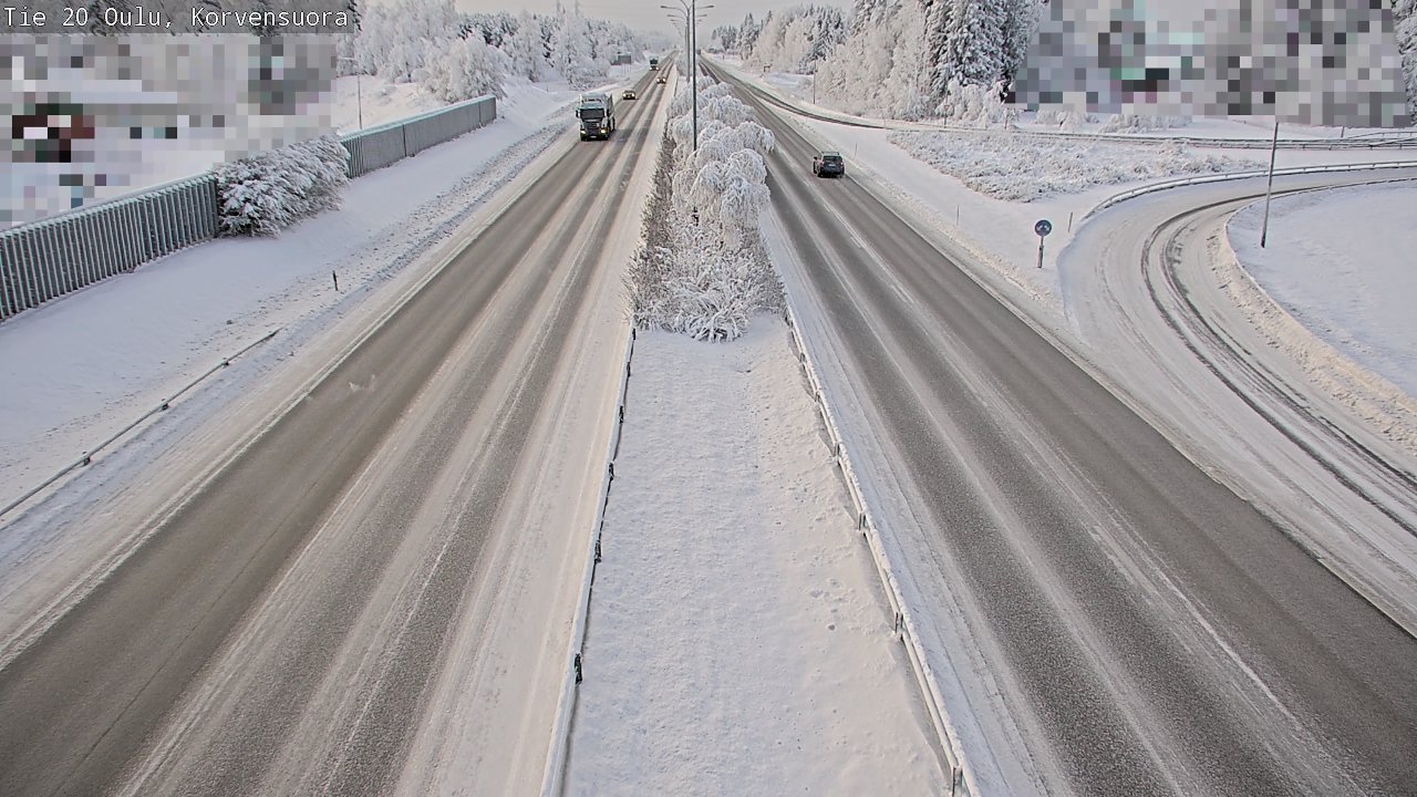 Weather Camera Image Väg 20 Uleåborg Korvensuora, Oulu, Pohjois-Pohjanmaa