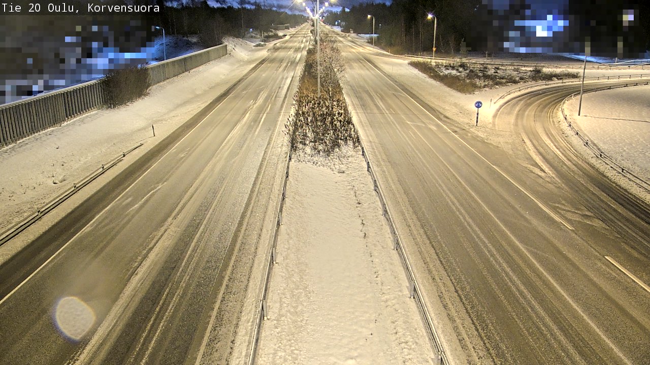 Weather Camera Image Väg 20 Uleåborg Korvensuora, Oulu, Pohjois-Pohjanmaa